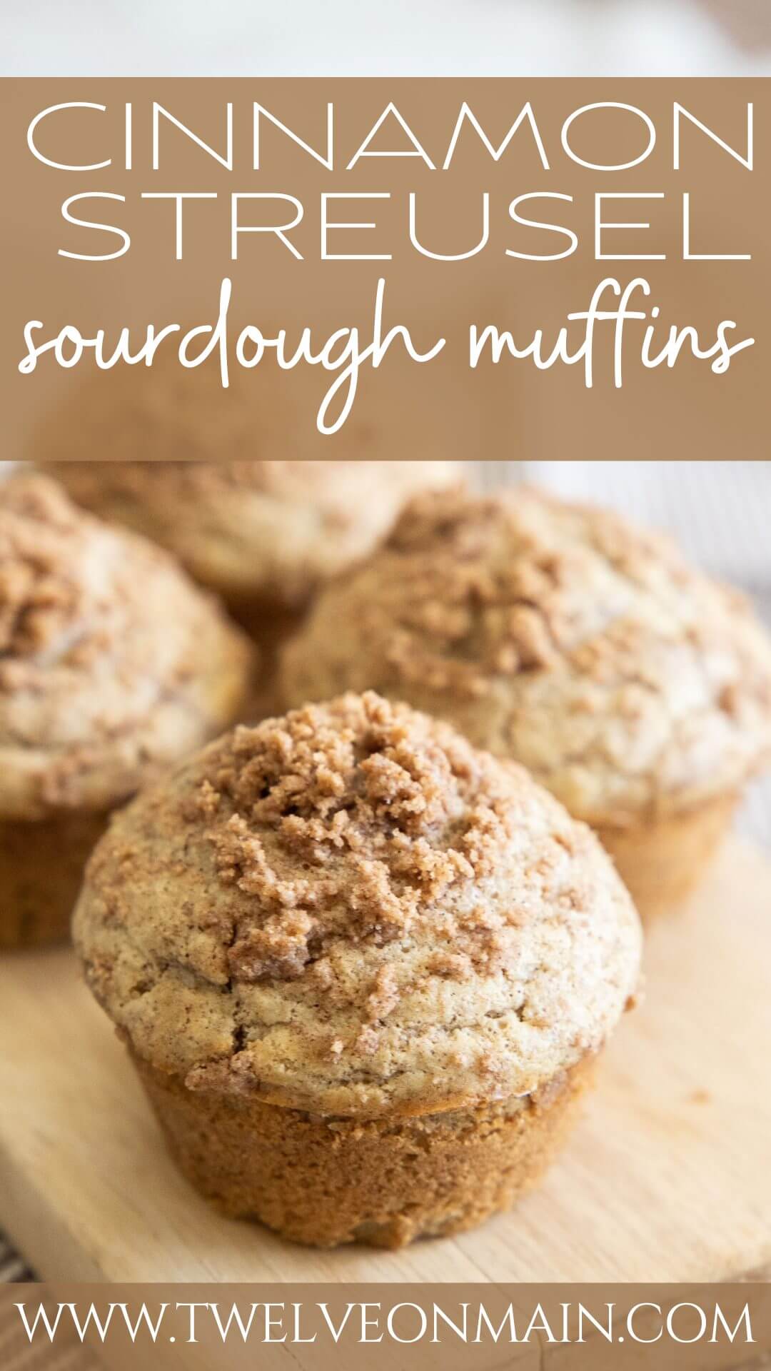 How to make easy sourdough discard cinnamon streusel muffins using your sourdough discard. These are so easy to make and taste amazing! With the combination of tangy sourdough discard and sweet and spicy cinnamon streusel this is the perfect breakfast treat and a great snack! It is also a great way to use up that sourdough discard.