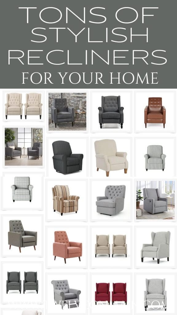 Hard to find stylish recliners for your home? Here is over 50 stylish recliner options perfect to add to your home. Comfort and style in one!