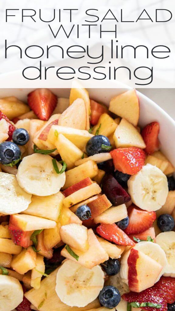 Make this easy late summer fruit salad with all the amazing fruit that is in season. With only a few ingredients, you can make this anytime.