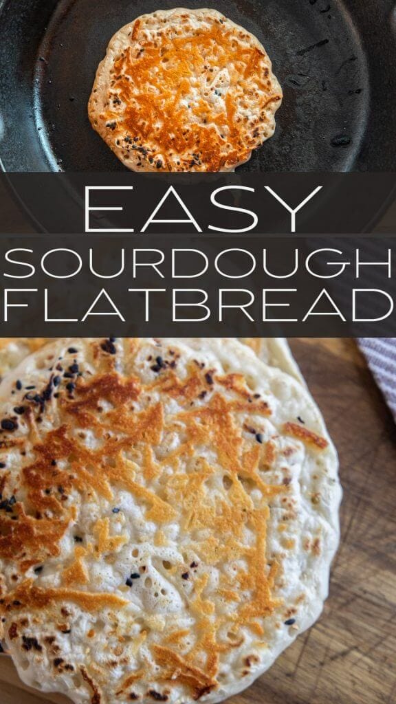 2 Ingredient Easy Sourdough Flatbread - Twelve On Main
