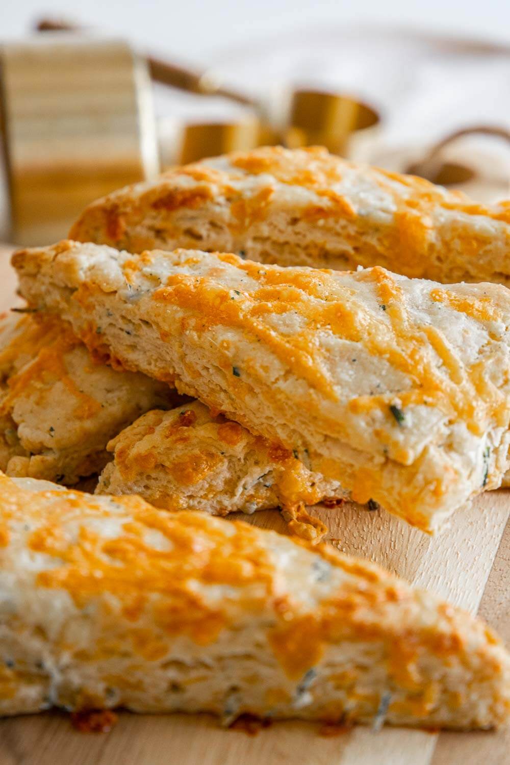 Sharp Cheddar and Chive Sourdough Scones`