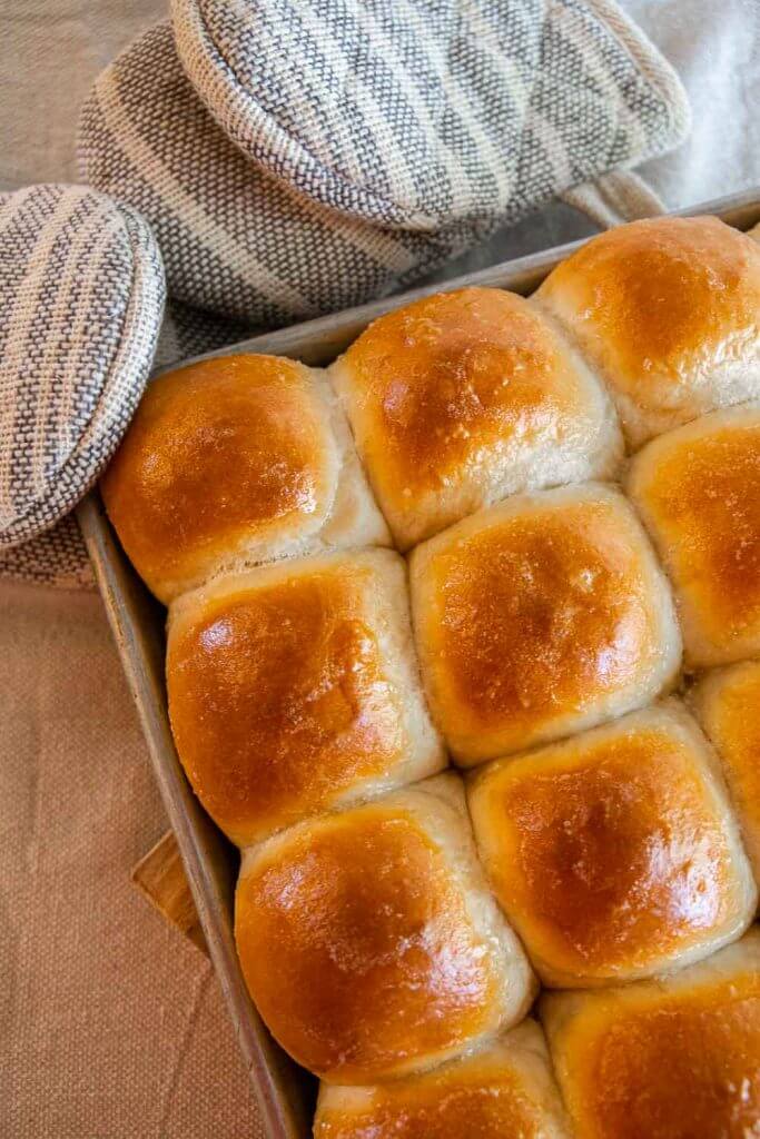Make these easy soft sourdough dinner rolls on no time. They are soft and fluffy and only take 1-2 hours to make! 