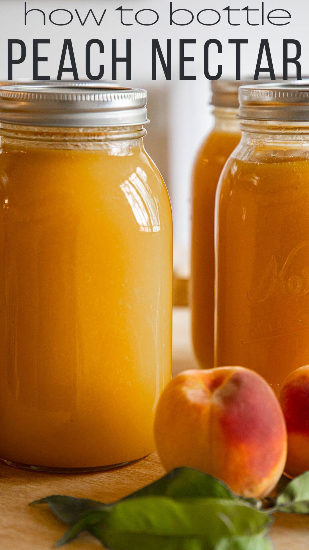 How to make and bottle fresh peach nectar. This is an great item to have in your pantry. It tastes like fresh peaches and is so smooth.