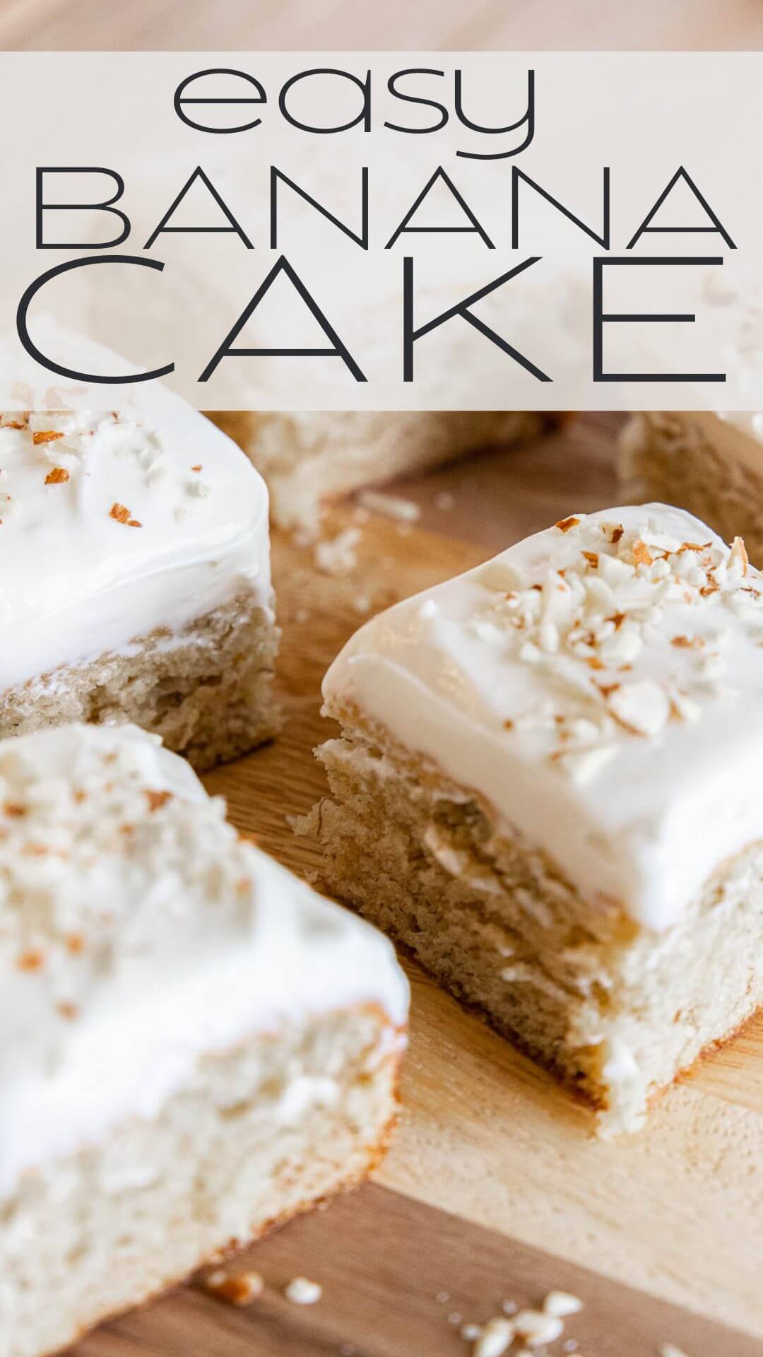Make the most amazing moist banana cake using overripe bananas. Top it with my favorite cream cheese frosting and enjoy!