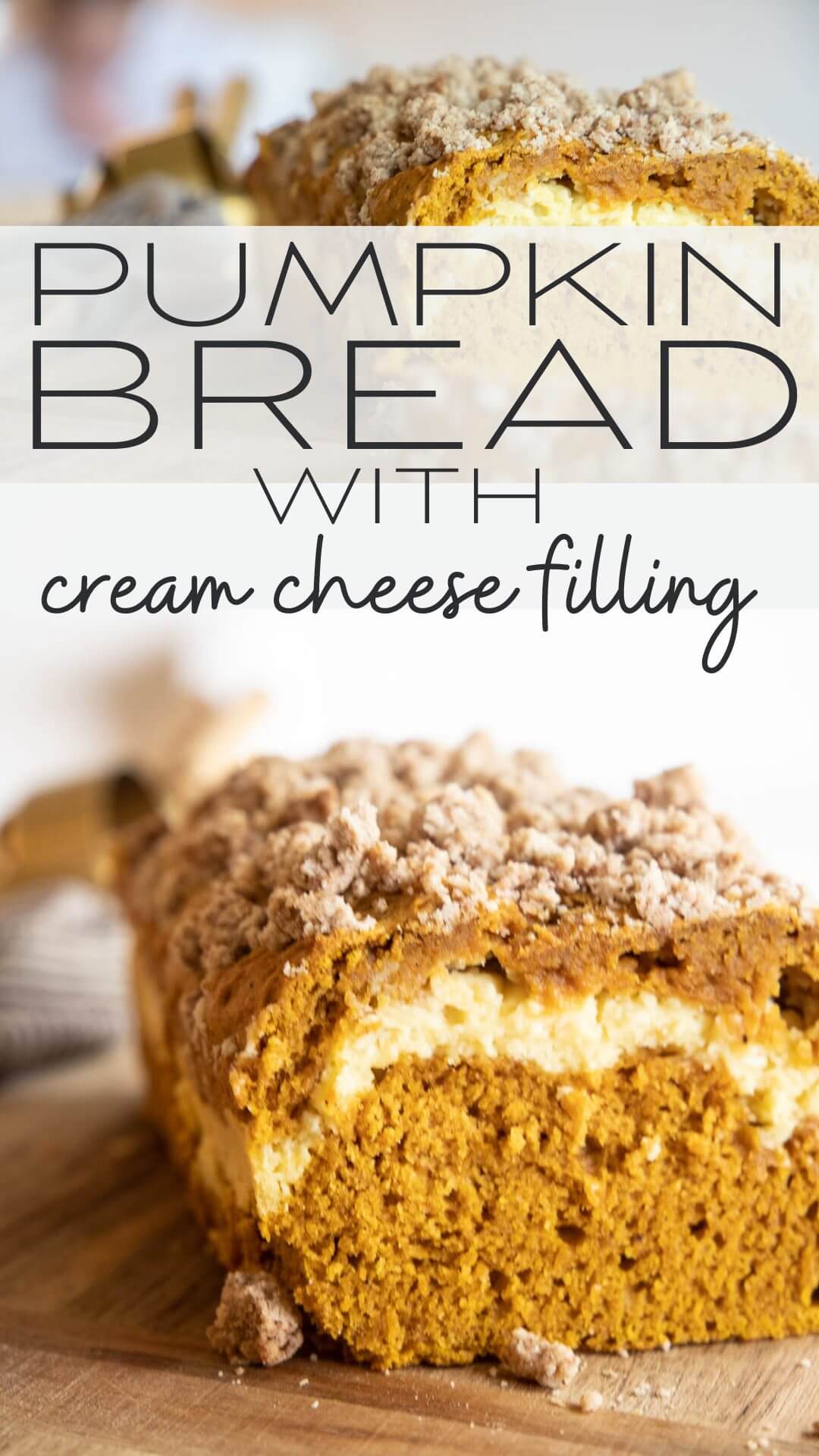 How to make easy pumpkin bread with cream cheese filling. This pumpkin bread is the perfect fall treat with a surprise on the inside!