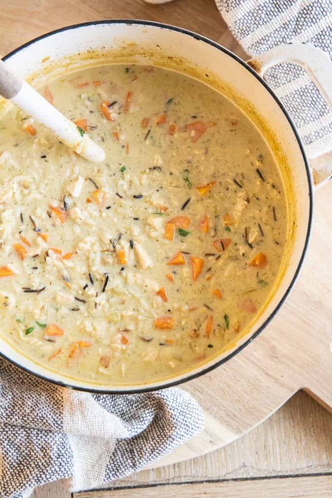 Amazing and easy to make creamy chicken and wild rice soup recipe. This soup is so easy to make and a comforting meal for the entire family.