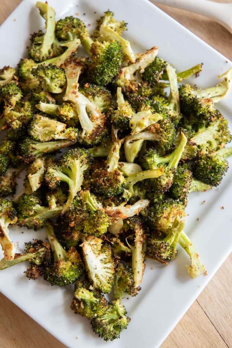 Easy Roasted Broccoli with Parmesan (An Easy Side Dish)