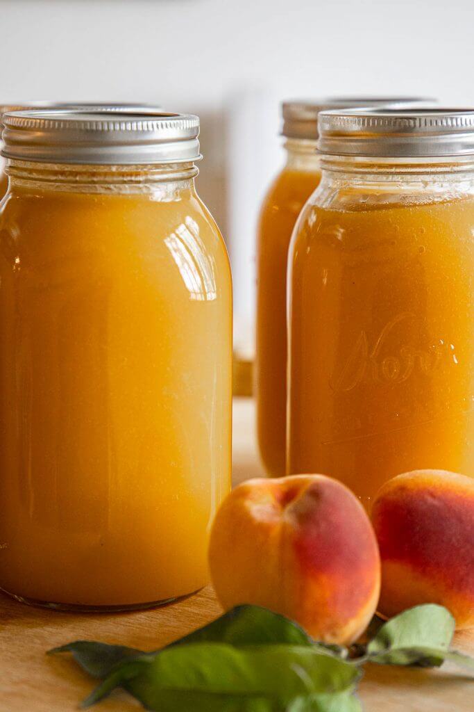 How to make and bottle fresh peach nectar. This is an great item to have in your pantry. It tastes like fresh peaches and is so smooth.