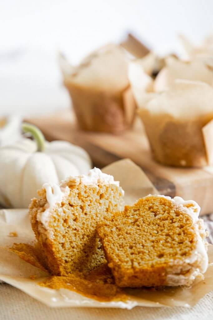 Make these easy pumpkin muffins with a streusel topping and icing drizzle and look like a pro! These are the perfect fall treat or breakfast!