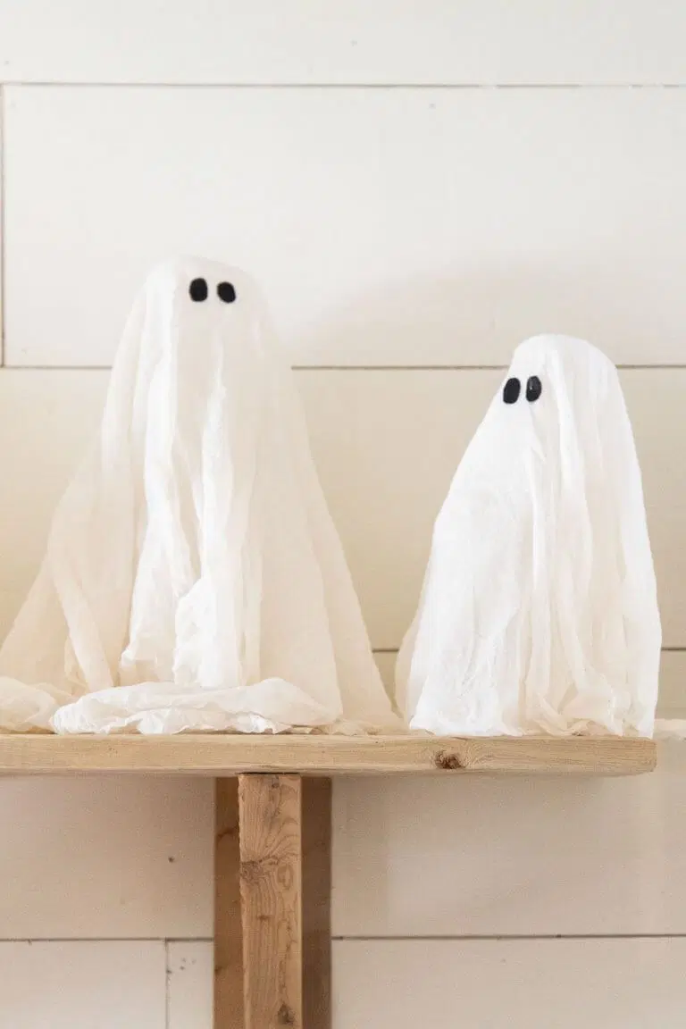 Easy Cheesecloth Ghost Halloween Craft - Twelve On Main