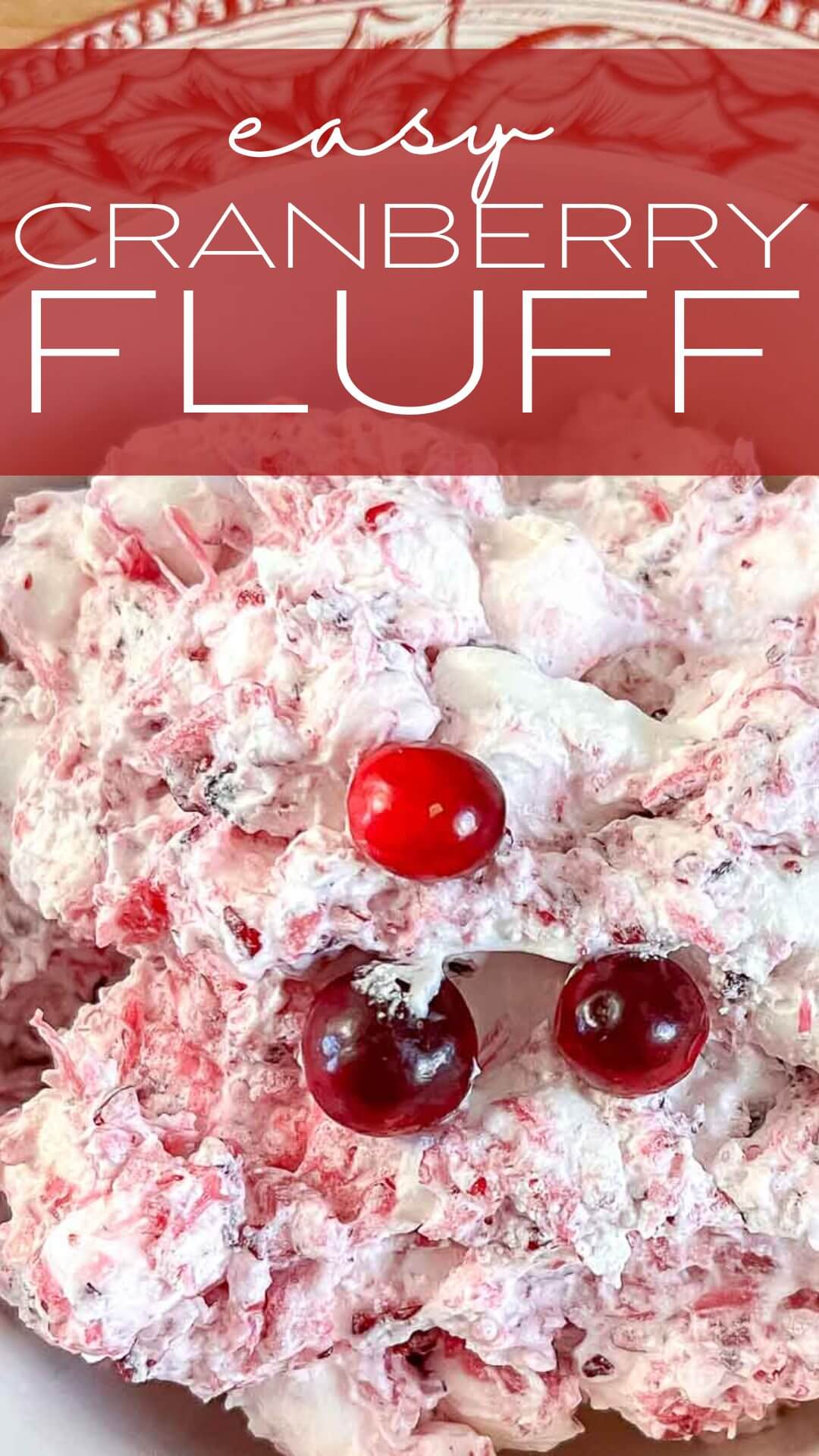 Make this easy cranberry fluff salad as a yummy side for your holiday meals! its super easy to make and has simple ingredients!