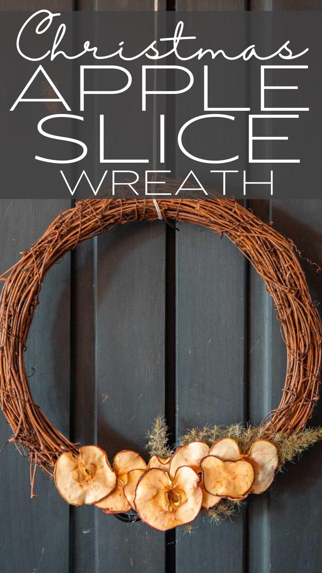 How to make an easy apple wreath for your Christmas decor! This pretty organic Christmas decor is perfect and costs little to make.