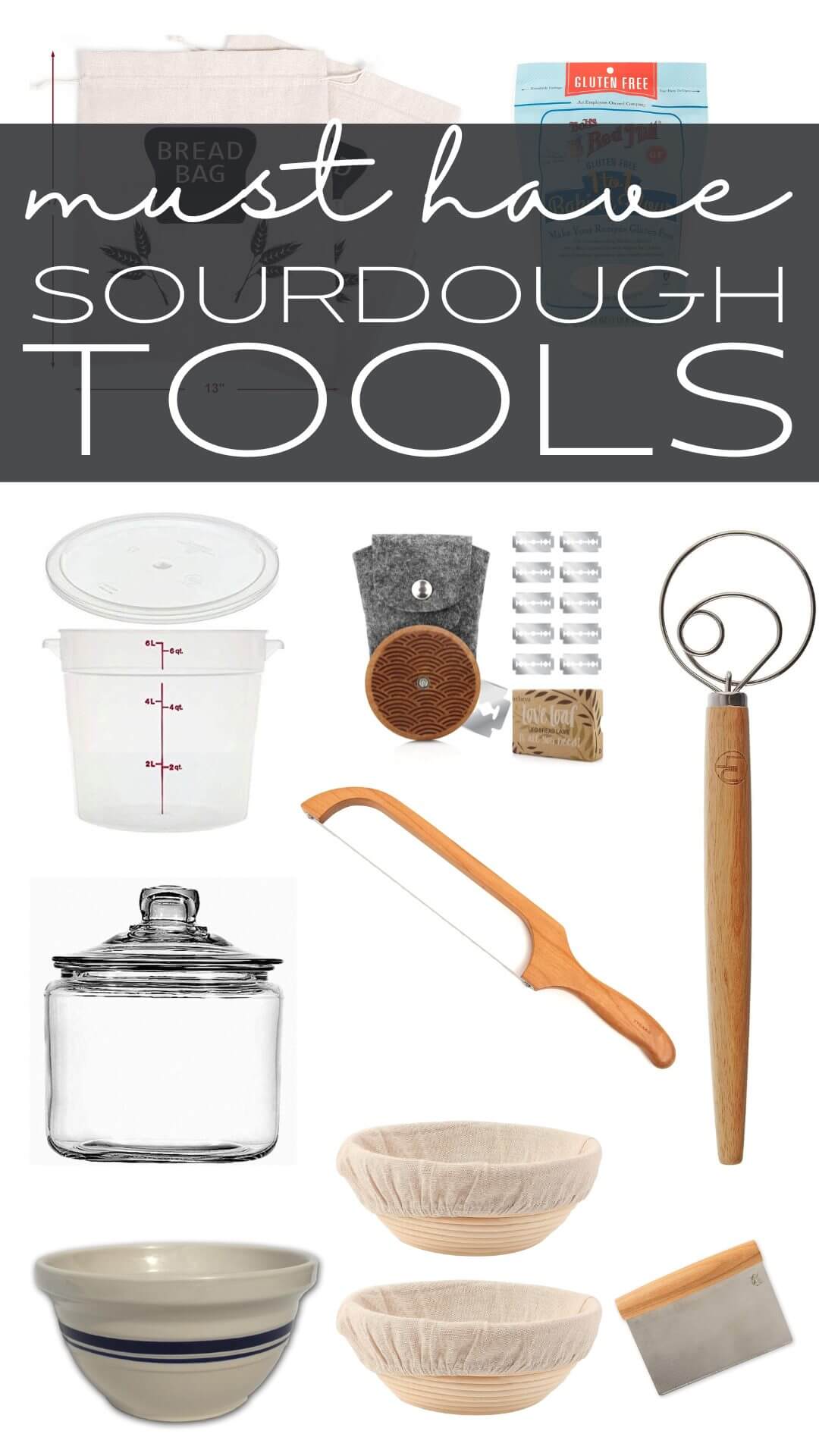 Amazing sourdough tools that make your sourdough baking process easier and more fun! Add some of these tools to your kitchen today!