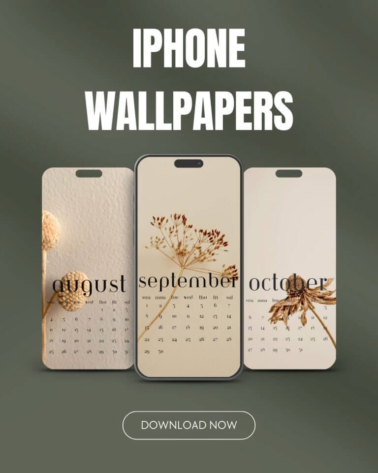 12 Free Monthly Phone Wallpaper Calendars