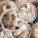 Blueberry Sourdough Discard Muffins