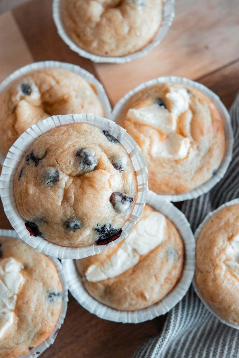 Blueberry Sourdough Discard Muffins