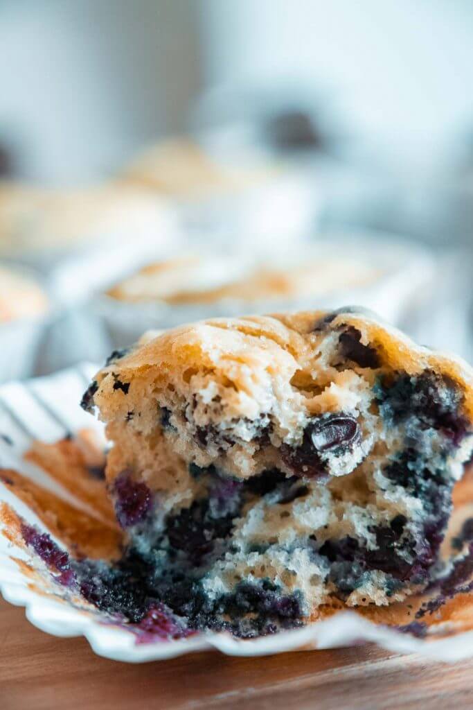 Make these amazing blueberry sourdough discard muffins with that extra sourdough  discard! These are soft, flavorful and the perfect treat.