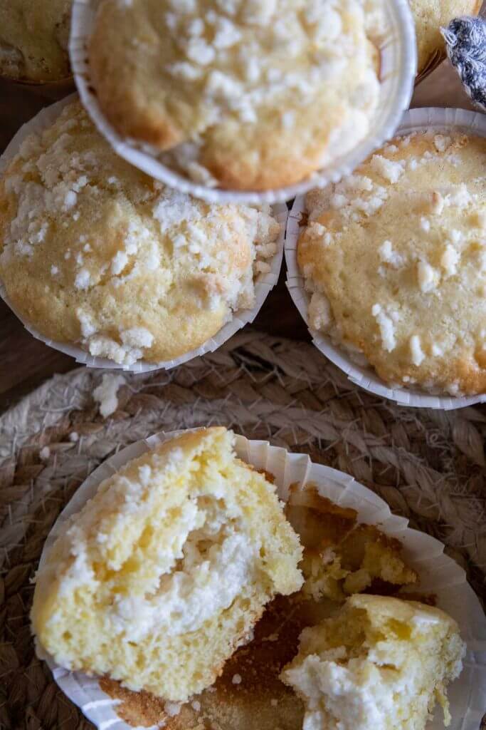 These are the most amazing lemon cheesecake muffins. The lemon flavor is perfectly balanced with the cheesecake filling. Perfect for spring or summer. This would be a great brunch recipe or to enjoy as a snack!