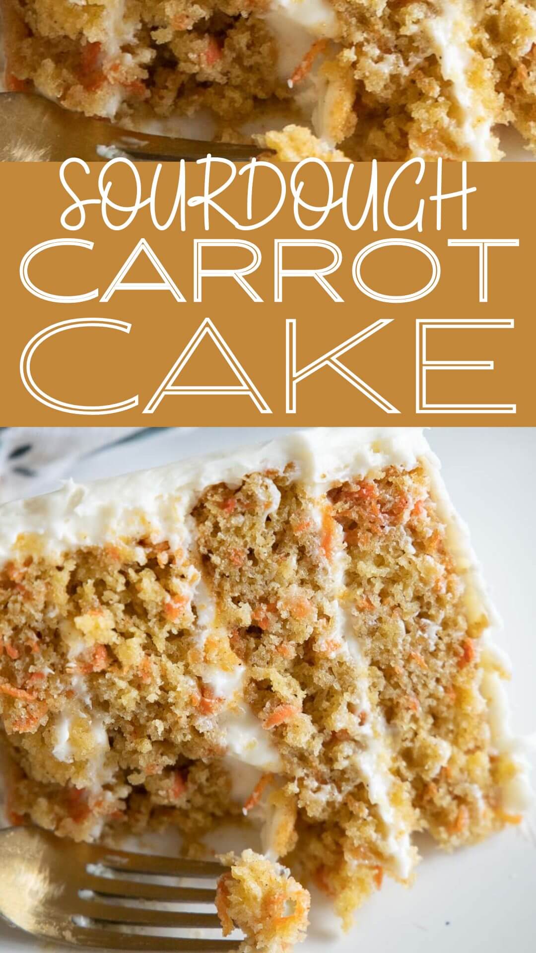Make this amazing sourdough discard carrot cake! Its the perfect carrot cake, sweet and flavorful with a tender, moist crumb. This sourdough carrot cake is flavorful and perfectly balanced with the cream cheese icing.