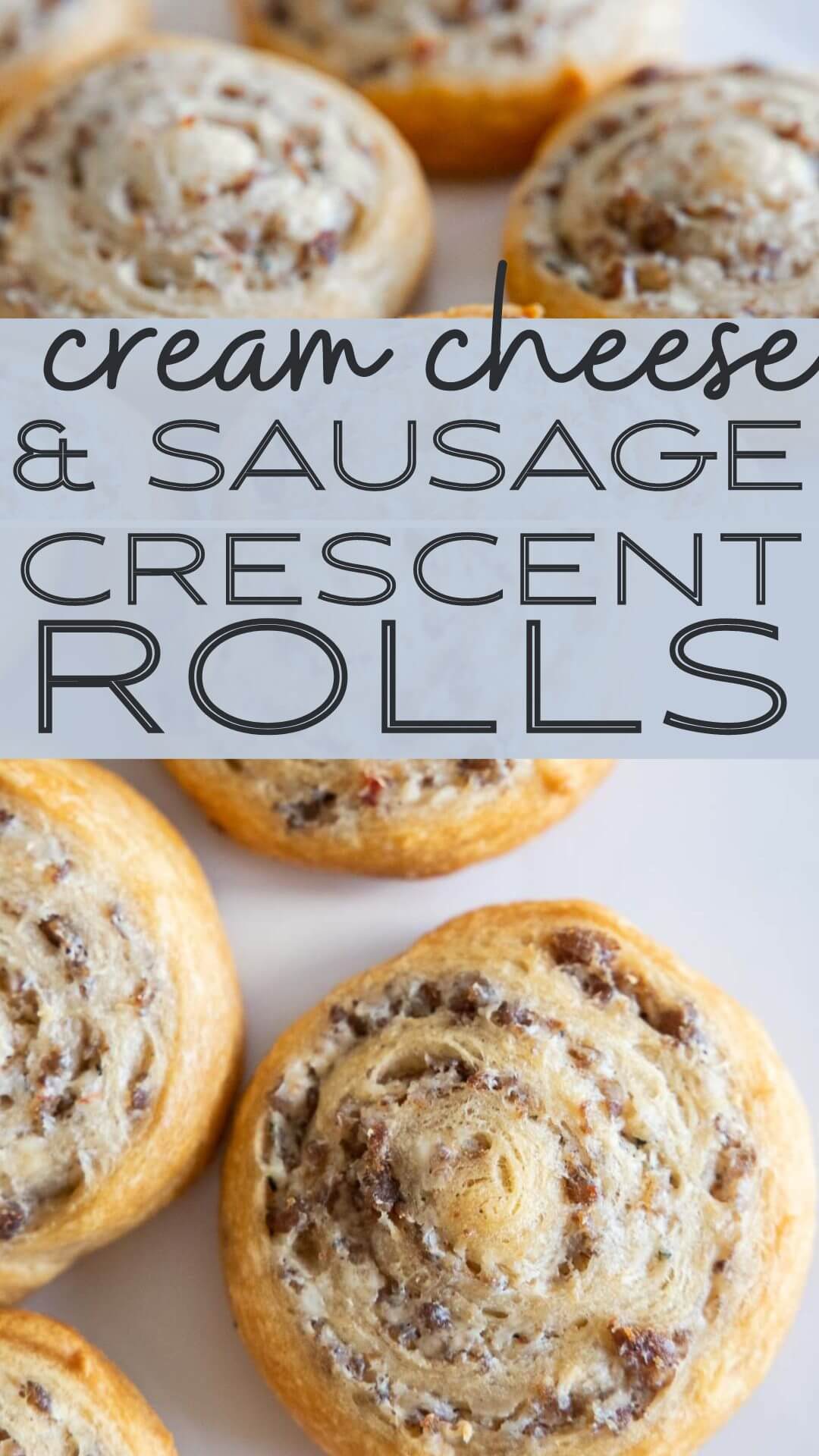 These sausage and cream cheese crescent rolls are an amazing, easy snack or appetizer to make for a party, afternoon snack and more! Perfect for a super bowl party too!