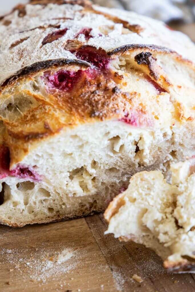 Make this amazing raspberry cheesecake sourdough bread using my sourdough bread recipe and the cheesecake filling and raspberries are perfectly balanced in this bread. It is a sweet sourdough bread treat elevating simple bread to something even better!