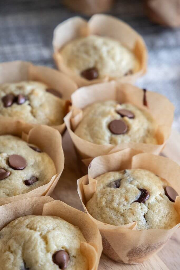 Make these easy sourdough banana muffins using your ripe bananas and sourdough discard! These are flavorful, tender and moist!