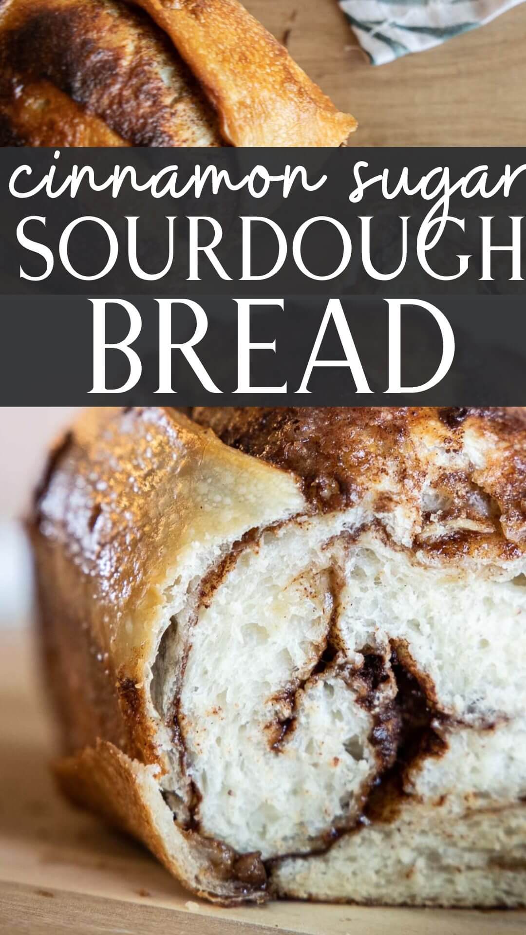 This cinnamon sugar sourdough bread is incredible! The cinnamon sugar mixture adds sweetness and flavor! Get the recipe here!