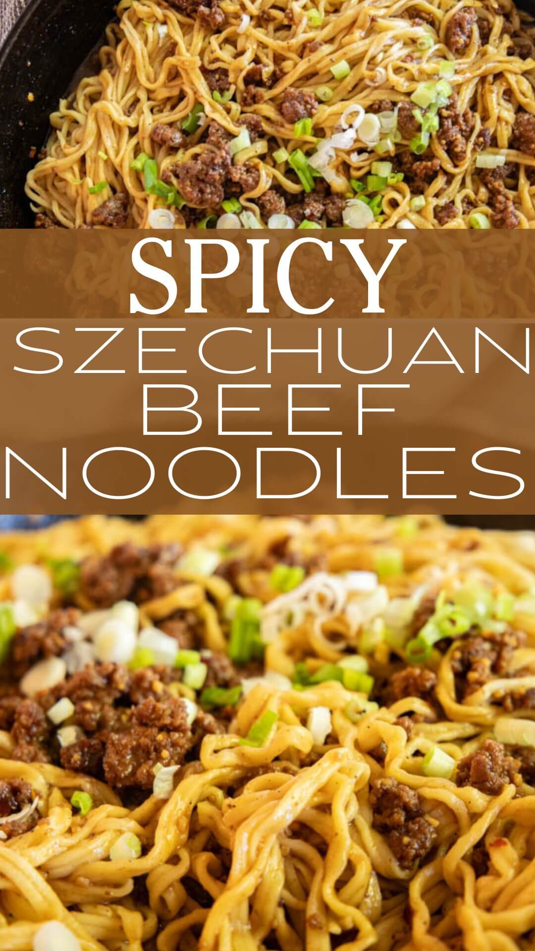 These szechuan beef noodles are one of our favorite weeknight meals. They are easy to make and taste amazing! Ready in under 30 minutes.