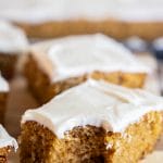 The Best Sourdough Pumpkin Bars with Cinnamon Cream Cheese Frosting