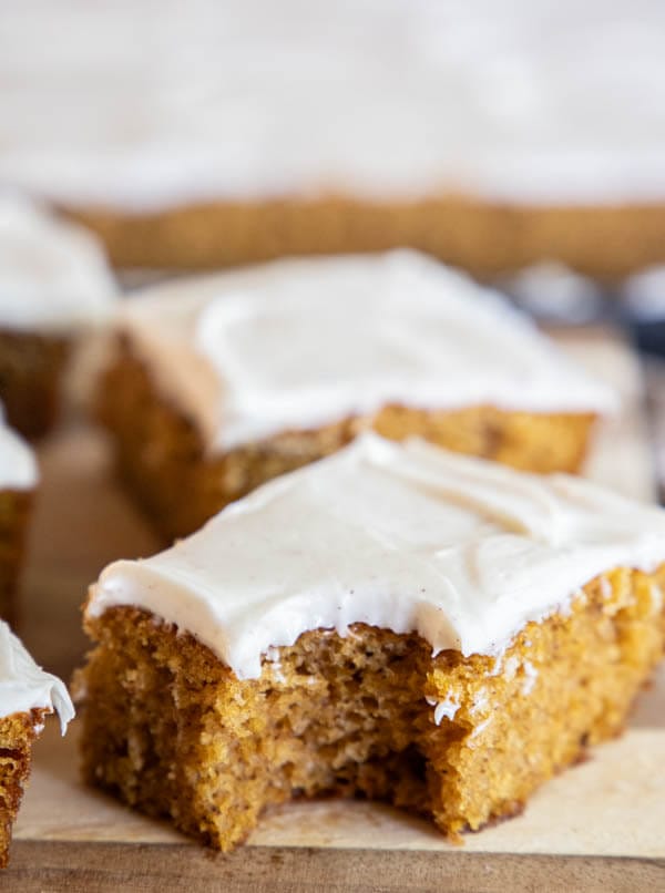 The Best Sourdough Pumpkin Bars with Cinnamon Cream Cheese Frosting