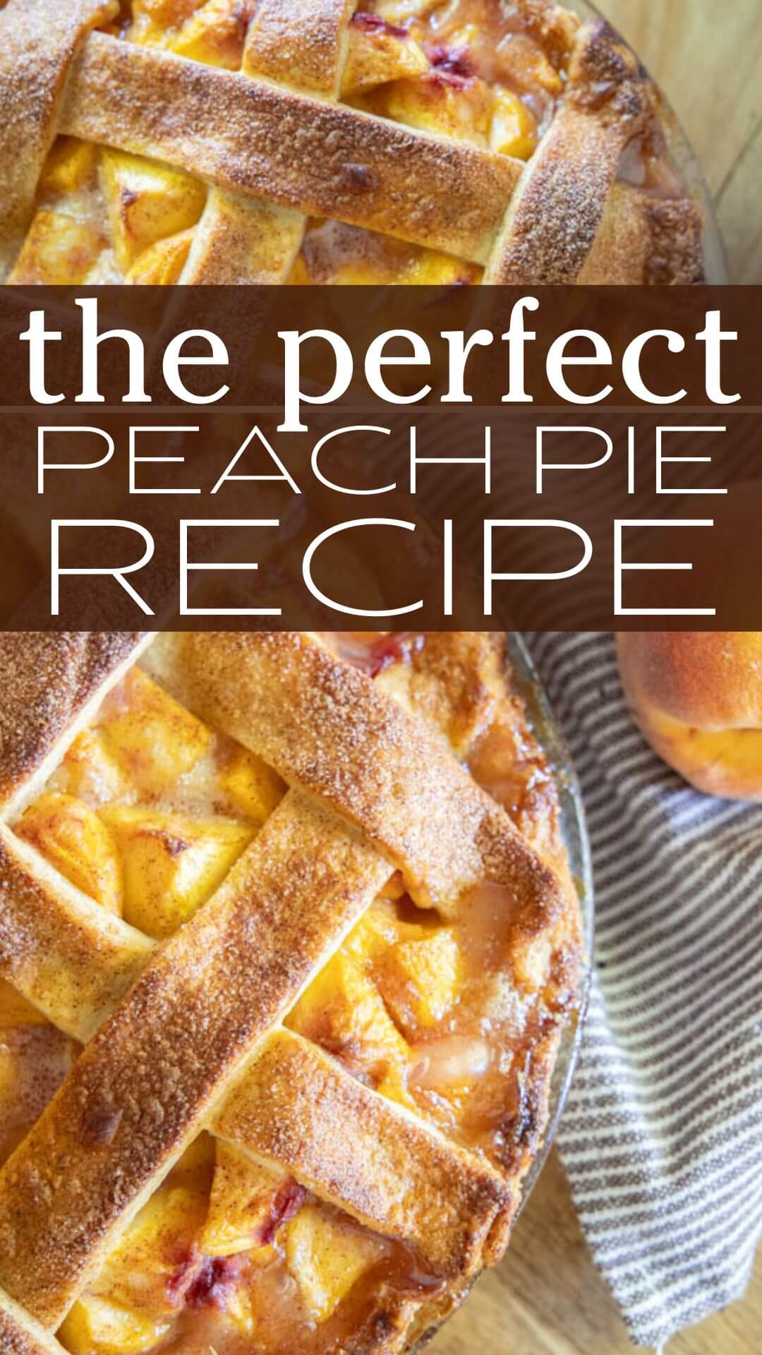 Make this amazing peach pie for Thanksgiving or for any get together! With fresh, sweet peaches, a touch of cinnamon and ginger along with a buttery sourdough pie crust, this is the ultimate peach pie.